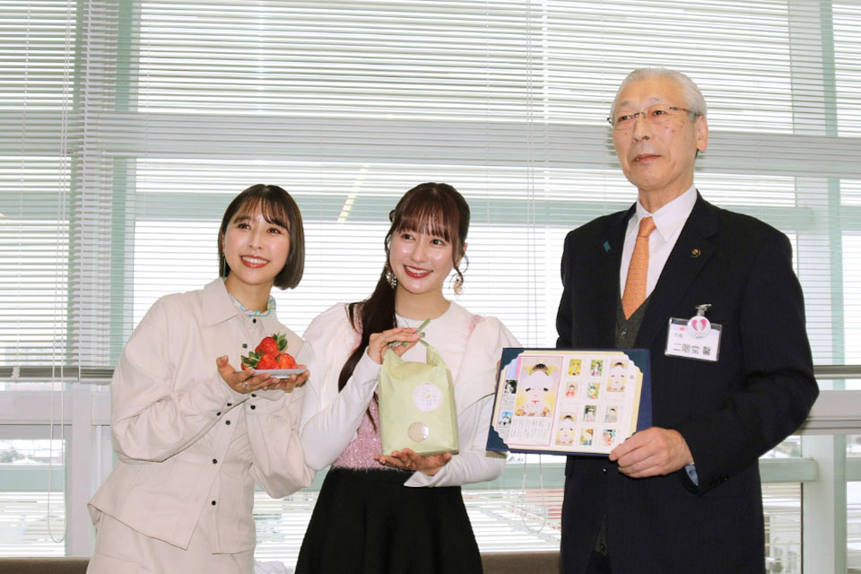 新発田市役所を訪問 越後姫を堪能し、新発田のお菓子をお土産に!